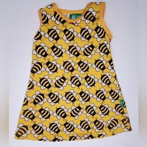 {Naperonuttu} Finnish Yellow Bee Swing Dress